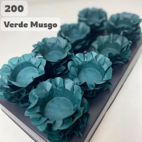 Kit 200 Forminhas Verde Musgo para Doces Finos