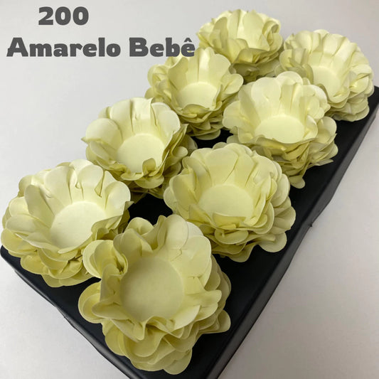 Kit 200 Forminhas Amarelo Bebê  para Doces Finos