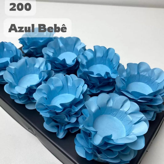 Kit 200 Forminhas Azul Bebê para Doces Finos