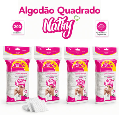 Algodão Quadrado Bebê 200 unid Algodão Para Limpeza De Pele Higiene Diária Kit De Higiene Para Bebê