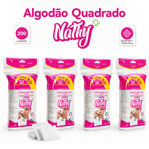Algodão Quadrado Bebê 200 unid Algodão Para Limpeza De Pele Higiene Diária Kit De Higiene Para Bebê