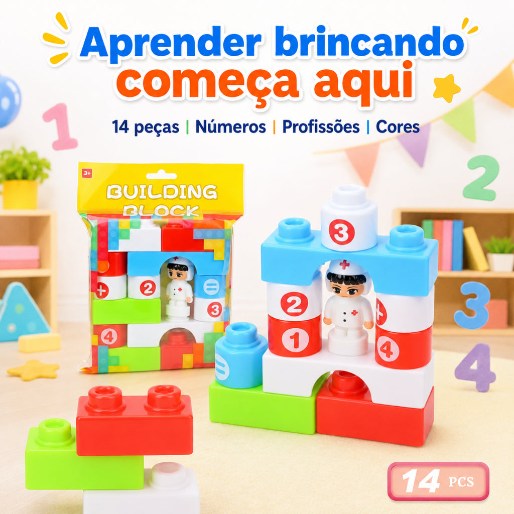 Blocos De Montar Infantil Profissões 15cm Peças De Montar Brinquedo Educativo Jogos de Tabuleiro Peças de Montar