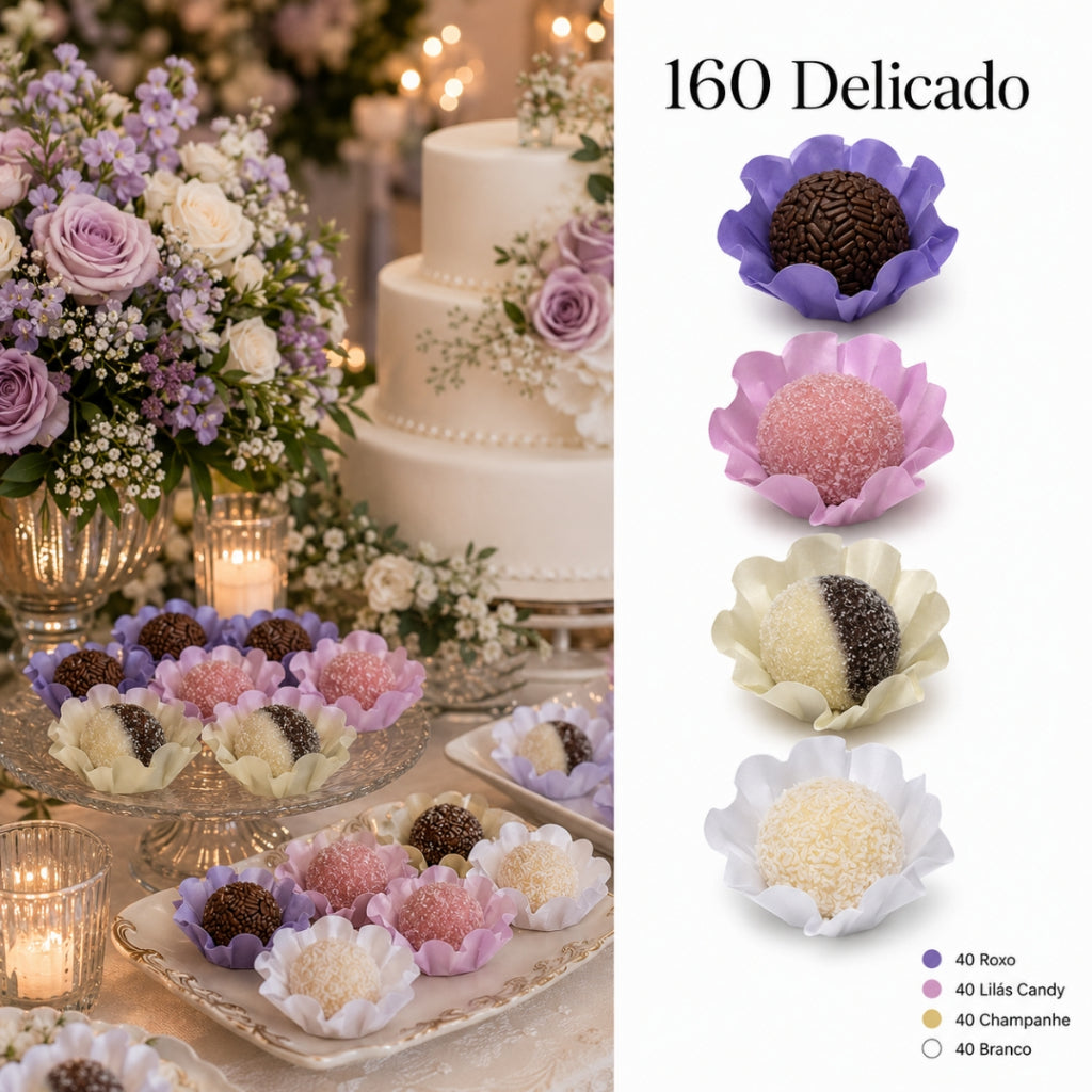 Kit 160 Forminhas para Doces – Cores Natalinas – Kit 5 Cores| Para Festa, Casamento, Natal e Confeitaria