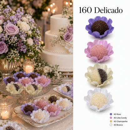 Kit 160 Forminhas para Doces – Cores Natalinas – Kit 5 Cores| Para Festa, Casamento, Natal e Confeitaria