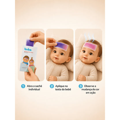 Gel De Febre Para Bebê Buba Adesivo Muda De Cor 4un Coisas De Bebê Maternidade