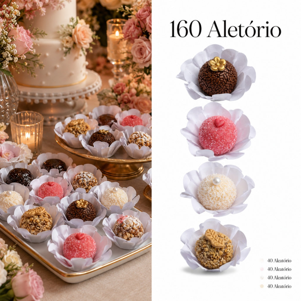 Kit 160 Forminhas para Doces – Cores Natalinas – Kit 5 Cores| Para Festa, Casamento, Natal e Confeitaria
