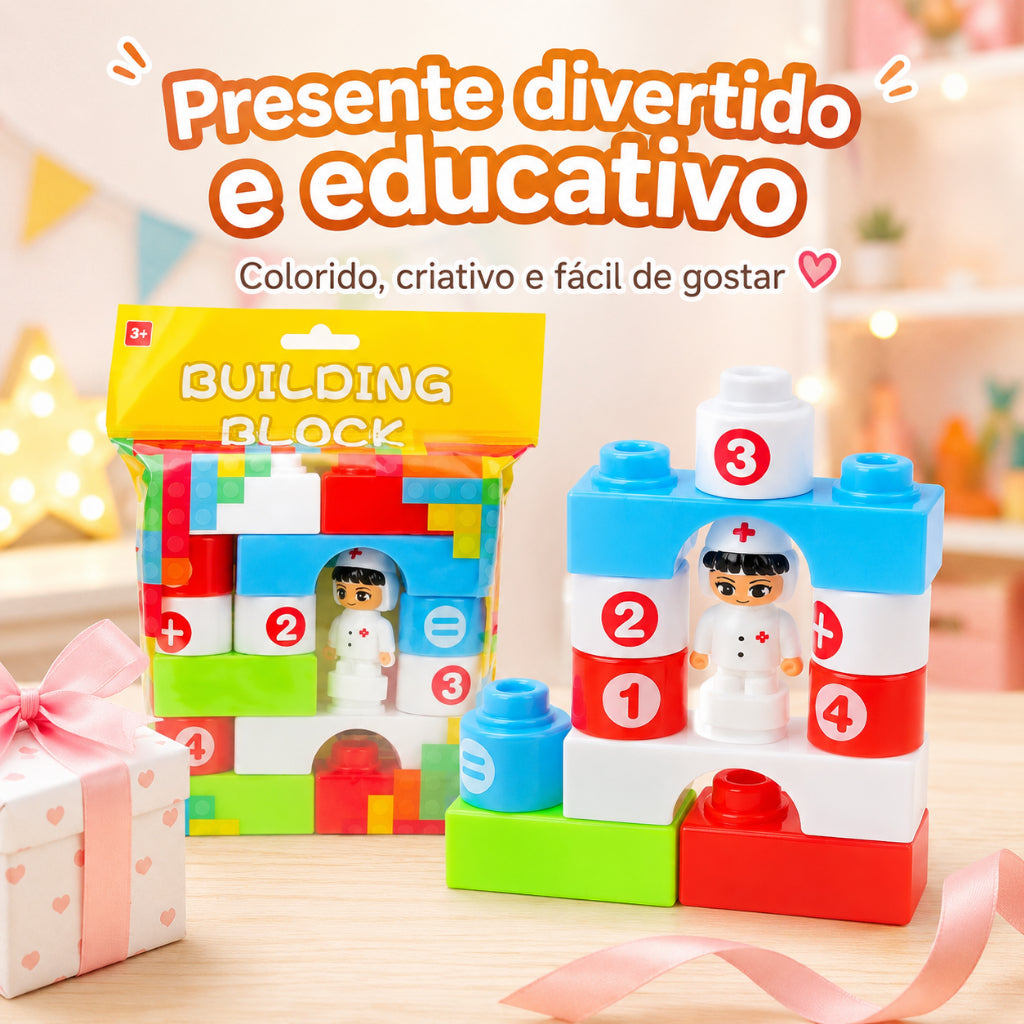 Blocos De Montar Infantil Profissões 15cm Peças De Montar Brinquedo Educativo Jogos de Tabuleiro Peças de Montar