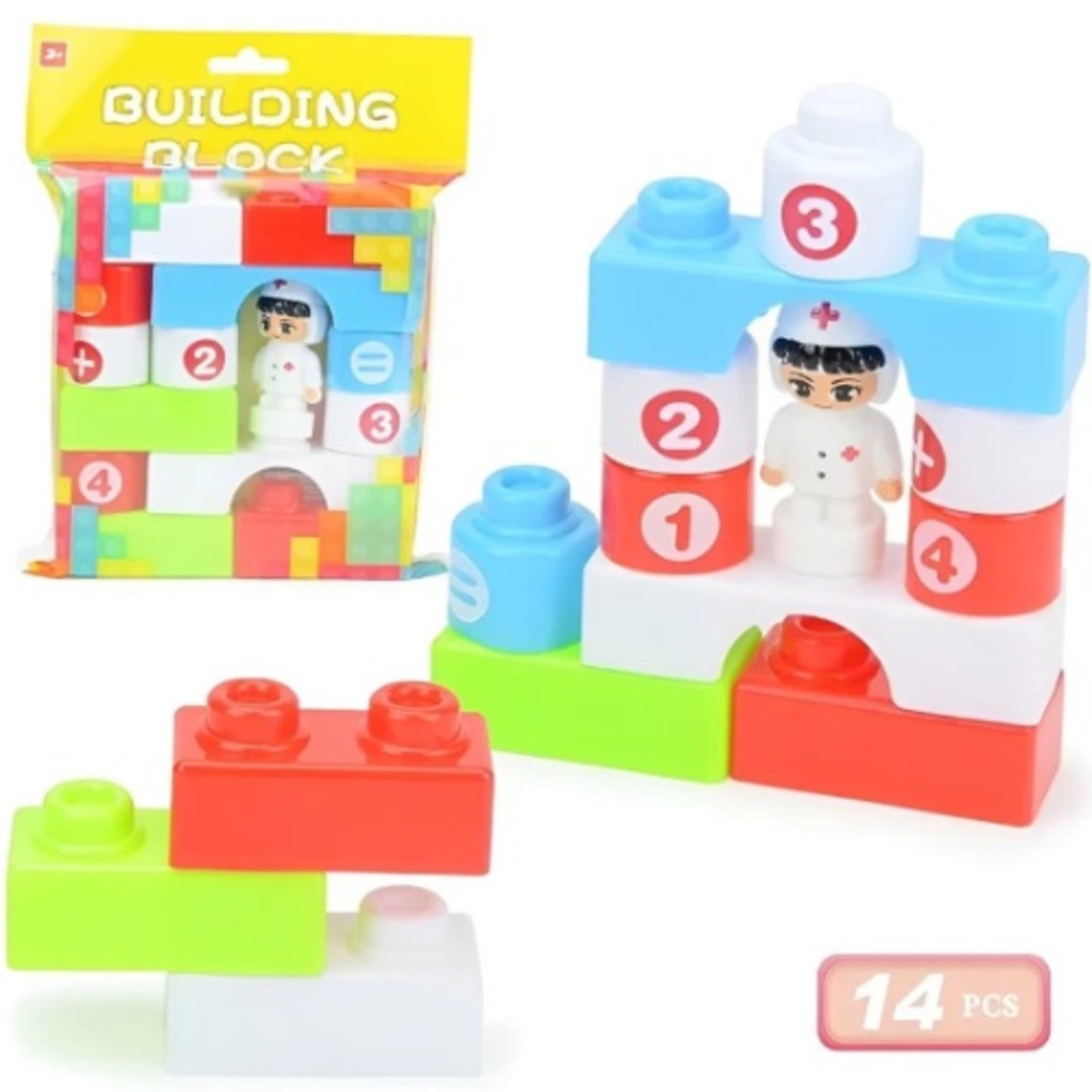 Blocos De Montar Infantil Profissões 15cm Peças De Montar Brinquedo Educativo Jogos de Tabuleiro Peças de Montar