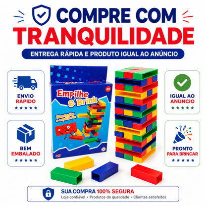 Jogo Caiu Perdeu Empilhe E Brink Ark Toys Tabuleiro Família Educativo Pedagógico Colorido Divertido