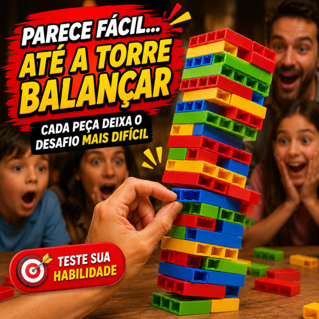 Jogo Caiu Perdeu Empilhe E Brink Ark Toys Tabuleiro Família Educativo Pedagógico Colorido Divertido