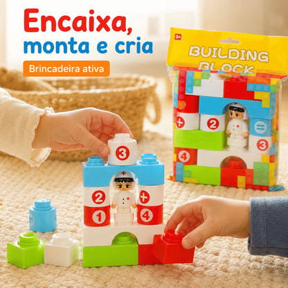 Blocos De Montar Infantil Profissões 15cm Peças De Montar Brinquedo Educativo Jogos de Tabuleiro Peças de Montar