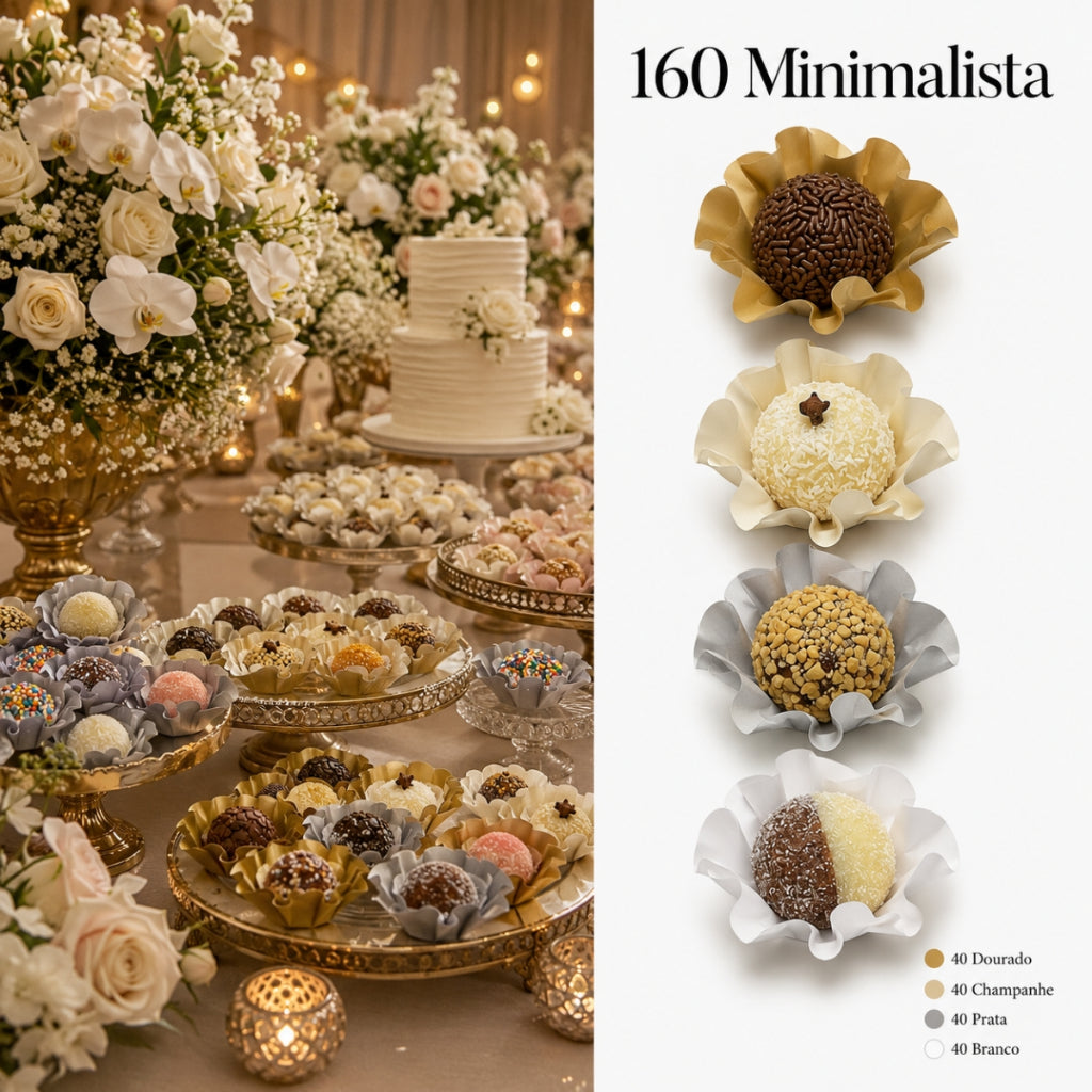 Kit 160 Forminhas para Doces – Cores Natalinas – Kit 5 Cores| Para Festa, Casamento, Natal e Confeitaria