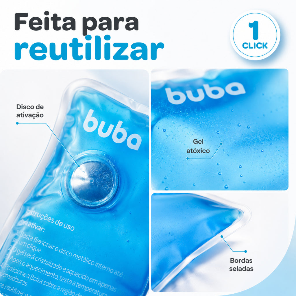 Bolsa Gel Térmica Buba Bebê 1 Click Para Cólica Dores | Bolsa Térmica Para Bebê Anticólica