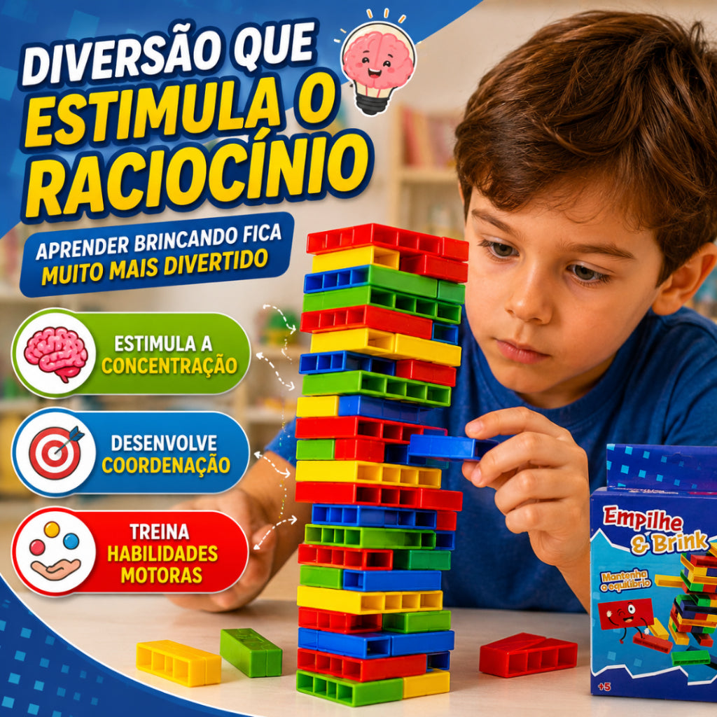 Jogo Caiu Perdeu Empilhe E Brink Ark Toys Tabuleiro Família Educativo Pedagógico Colorido Divertido