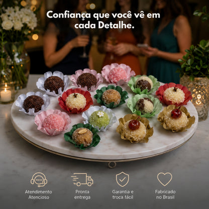 Kit 160 Forminhas para Doces – Cores Natalinas – Kit 5 Cores| Para Festa, Casamento, Natal e Confeitaria