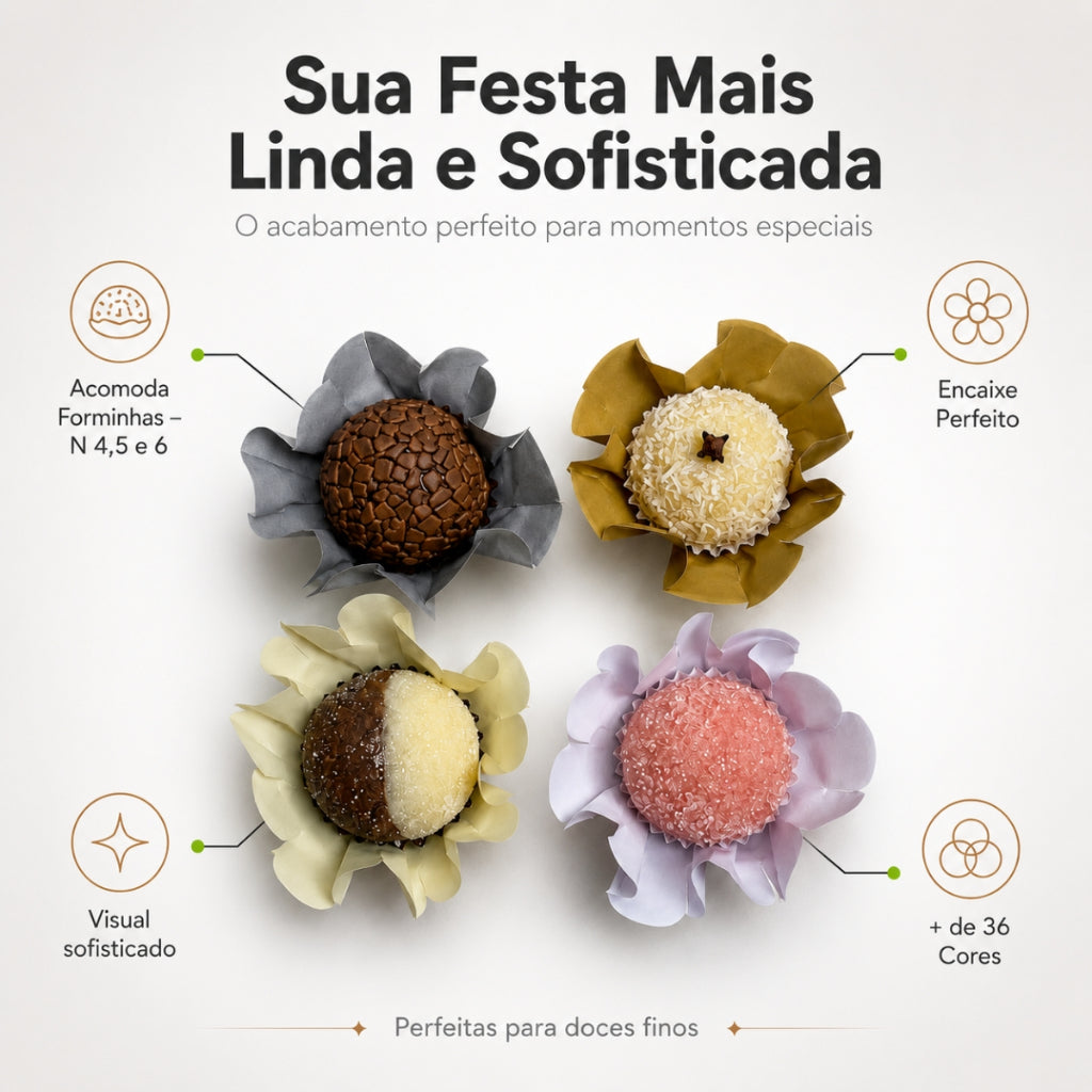 Kit 160 Forminhas para Doces – Cores Natalinas – Kit 5 Cores| Para Festa, Casamento, Natal e Confeitaria