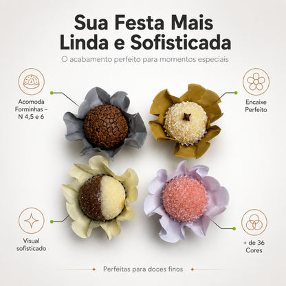 Kit 160 Forminhas para Doces – Cores Natalinas – Kit 5 Cores| Para Festa, Casamento, Natal e Confeitaria