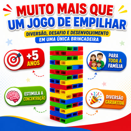 Jogo Caiu Perdeu Empilhe E Brink Ark Toys Tabuleiro Família Educativo Pedagógico Colorido Divertido