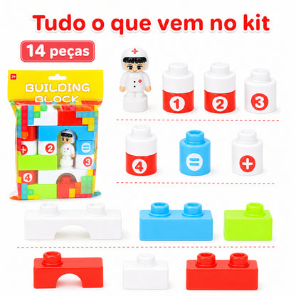 Blocos De Montar Infantil Profissões 15cm Peças De Montar Brinquedo Educativo Jogos de Tabuleiro Peças de Montar