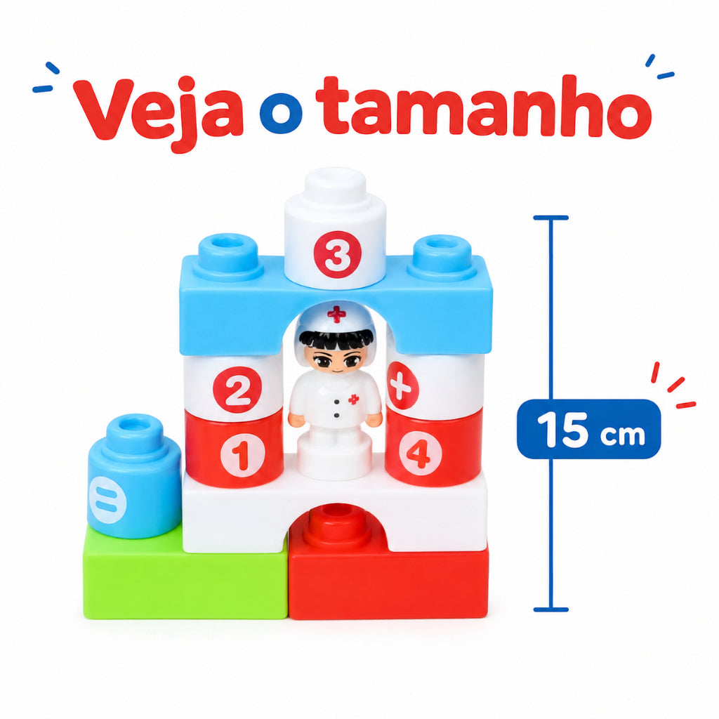 Blocos De Montar Infantil Profissões 15cm Peças De Montar Brinquedo Educativo Jogos de Tabuleiro Peças de Montar