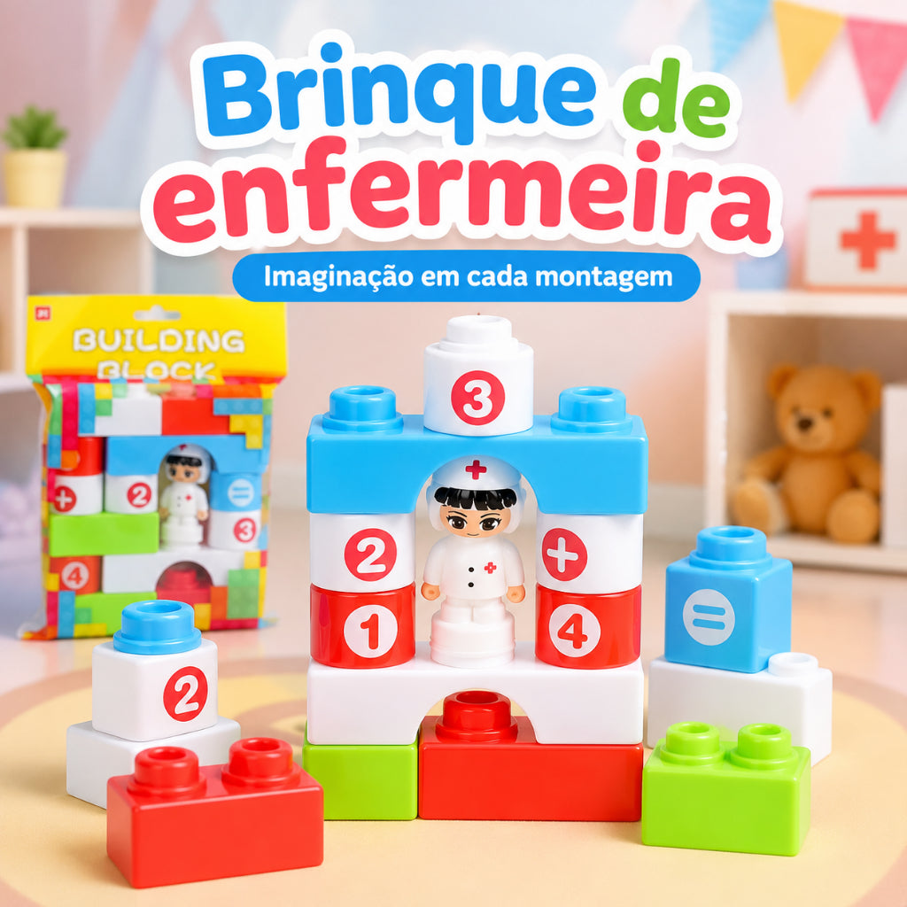 Blocos De Montar Infantil Profissões 15cm Peças De Montar Brinquedo Educativo Jogos de Tabuleiro Peças de Montar