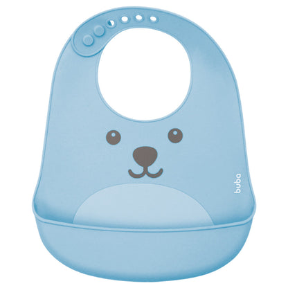 Babador De Silicone Gumy Impermeável Pega Migalha Buba Rosa Azul Verde