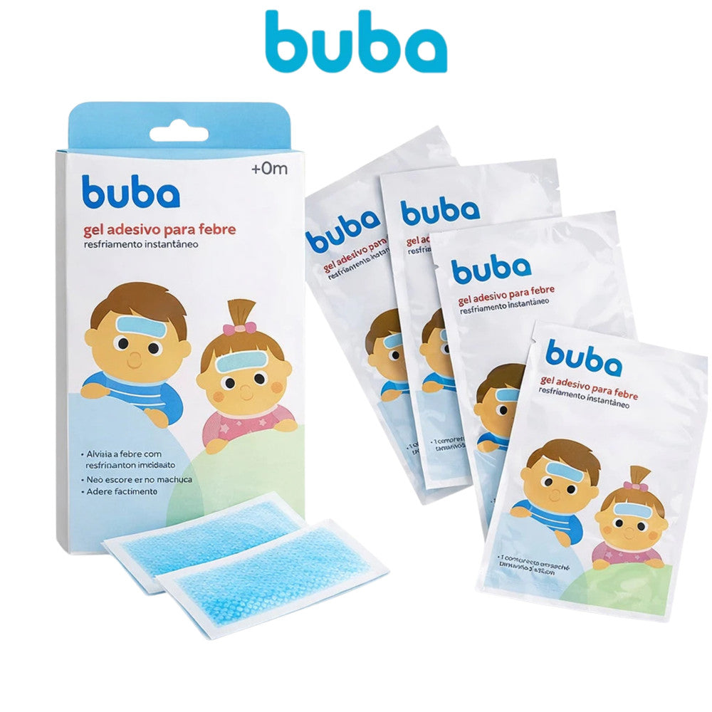 Gel Adesivo Compressa Refrescante Para Alívio Rápido da Febre Infantil BUBA