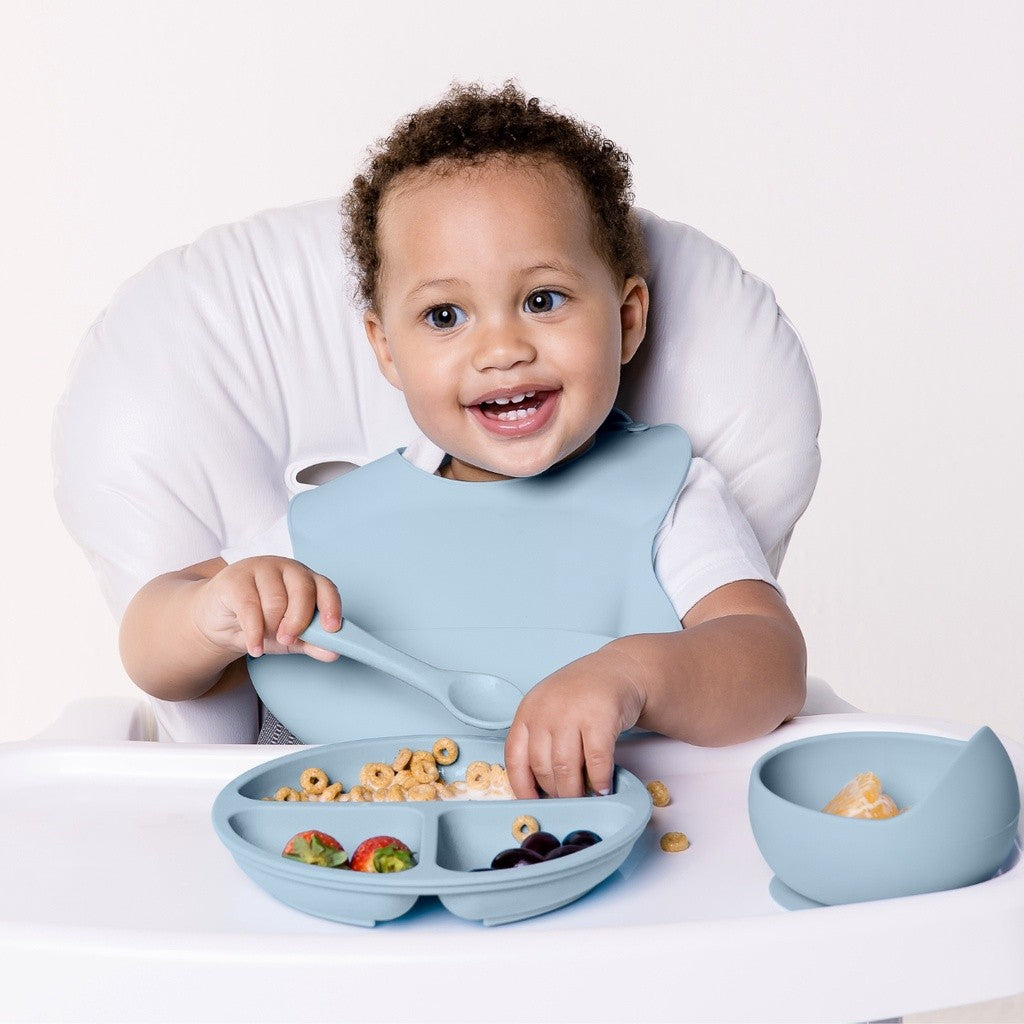 Prato Infantil Silicone com Divisórias Pratinho Infantil Buba