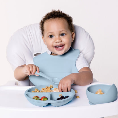 Prato Infantil Silicone com Divisórias Pratinho Infantil Buba