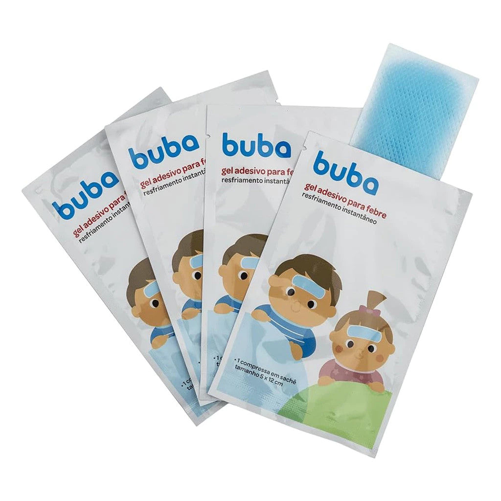 Gel Adesivo Compressa Refrescante Para Alívio Rápido da Febre Infantil BUBA