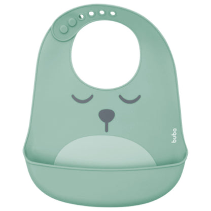 Babador De Silicone Gumy Impermeável Pega Migalha Buba Rosa Azul Verde