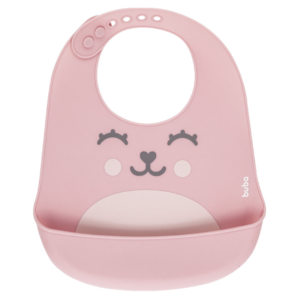 Babador De Silicone Gumy Impermeável Pega Migalha Buba Rosa Azul Verde