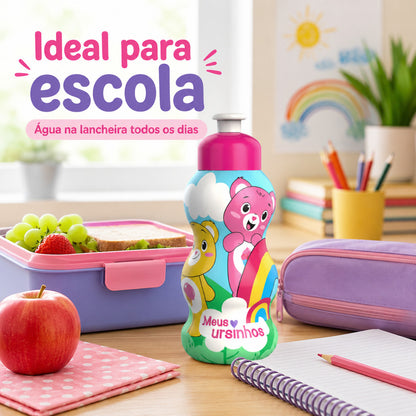 Garrafa Infantil Ursinhos 300ml Panamby Garrafinha De Água Para Suco Criança Suco Garrafa Infantil