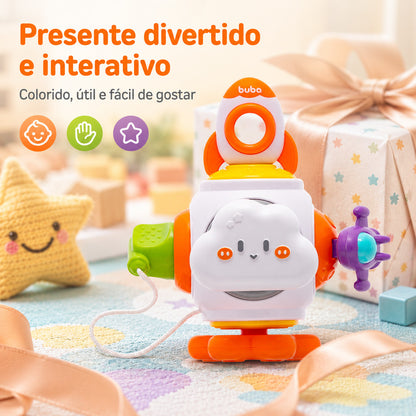 Brinquedo Sensorial Infantil Buba Foguete De Atividades Bebê Interativo Original Painel Sensorial Interativo