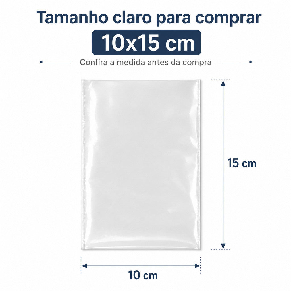 Saco Transparente Incolor 10x15 50 Un Para Lembrancinha Festa Casamento Doces Organizador Aniversário