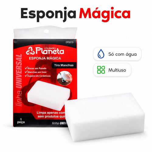 Kit 10 Esponja Mágica Melamina Para Limpeza Pesada Cozinha Banheiro Remove Manchas