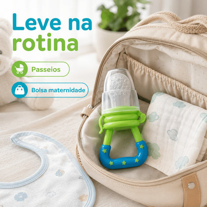 Porta Frutinha Buba Alimentadora Bico Silicone Bebê 6+ Alimentação Bebê Chupeta Silicone Frutas Infantil