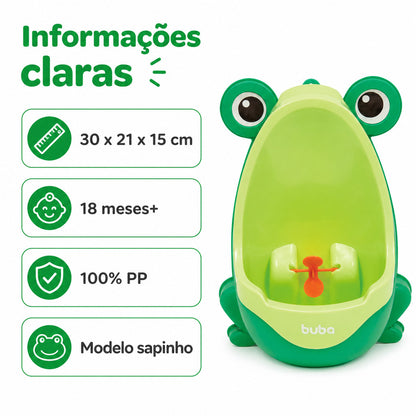 Penico Mictório Infantil Sapinho Buba Para Desfralde Menino Pinico Infantil Troninho Privadinha