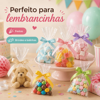 Saco Transparente Incolor 10x15 50 Un Para Lembrancinha Festa Casamento Doces Organizador Aniversário