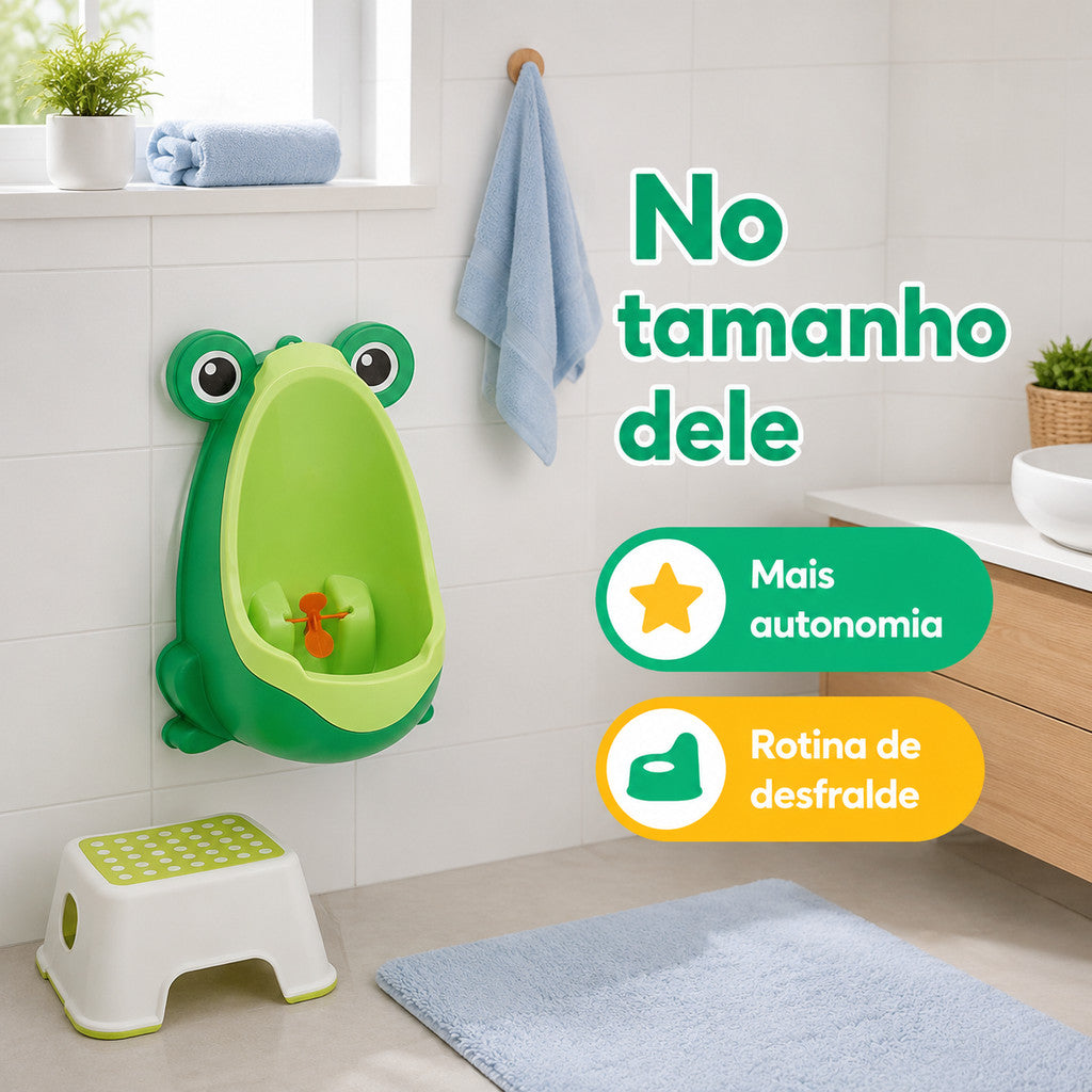 Penico Mictório Infantil Sapinho Buba Para Desfralde Menino Pinico Infantil Troninho Privadinha
