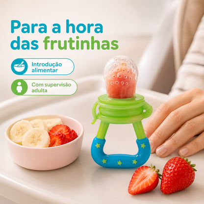Porta Frutinha Buba Alimentadora Bico Silicone Bebê 6+ Alimentação Bebê Chupeta Silicone Frutas Infantil