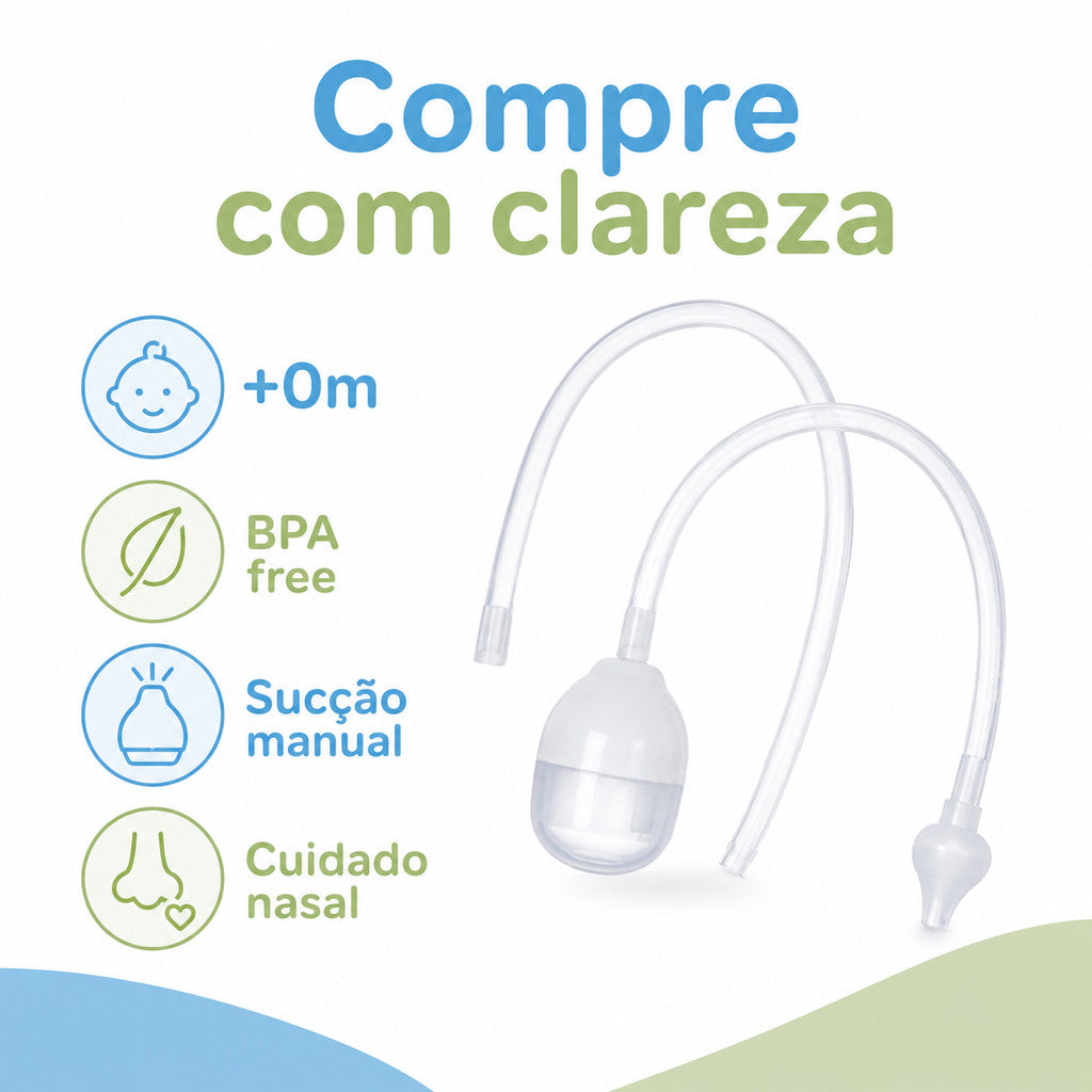 Aspirador Nasal Bebê Buba Sugador Catarro Infantil Higiene Bebe Produtos De Higiene Para Bebê Sucção