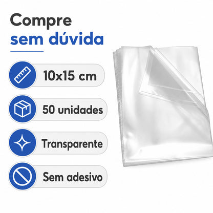 Saco Transparente Incolor 10x15 50 Un Para Lembrancinha Festa Casamento Doces Organizador Aniversário