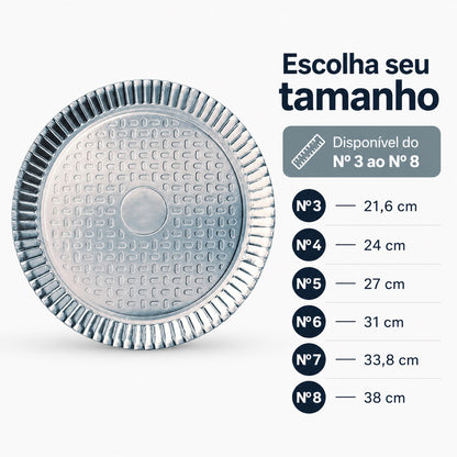 Prato Laminado Redondo Prata Kit 10 Un Prato Descartável Para Bolo Kit Festa Aniversário Decoração N3 A N8