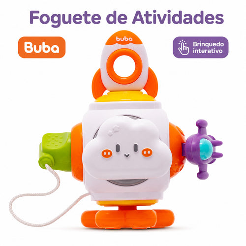 Brinquedo Sensorial Infantil Buba Foguete De Atividades Bebê Interativo Original Painel Sensorial Interativo
