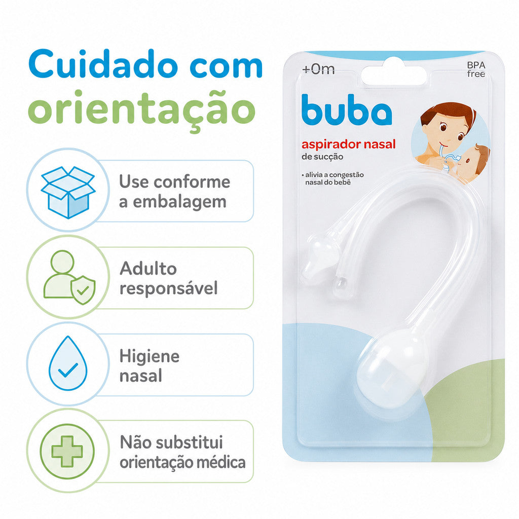 Aspirador Nasal Bebê Buba Sugador Catarro Infantil Higiene Bebe Produtos De Higiene Para Bebê Sucção