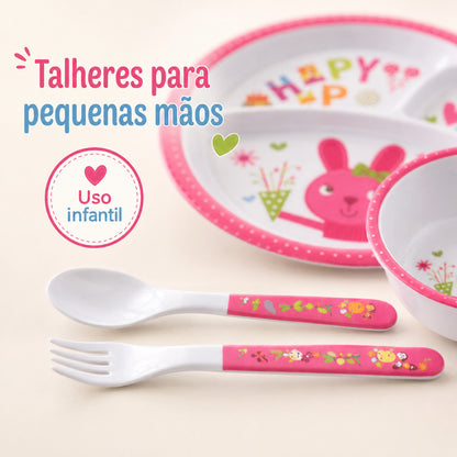 Kit Alimentação Bebê Pratinho Com Divisórias Introdução Alimentar Infantil Para Bebês