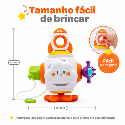 Brinquedo Sensorial Infantil Buba Foguete De Atividades Bebê Interativo Original Painel Sensorial Interativo