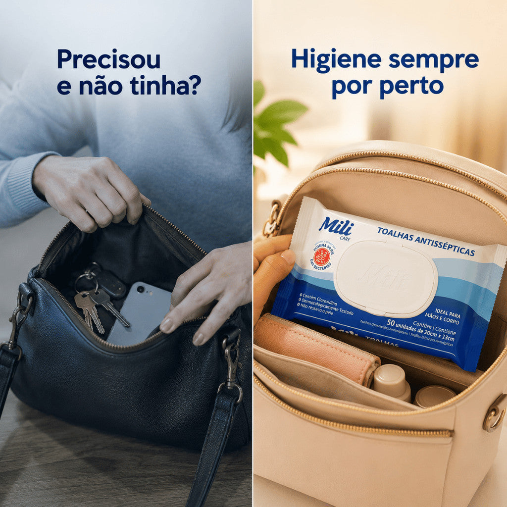 Lenço Umedecido Bebê Mili 3x50 Unidades Lencinho Para Kit Higiene Bebê Cuidados Com A Pele Limpeza