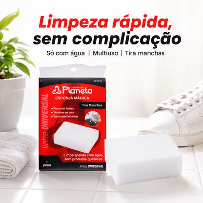 Kit 10 Esponja Mágica Melamina Para Limpeza Pesada Cozinha Banheiro Remove Manchas